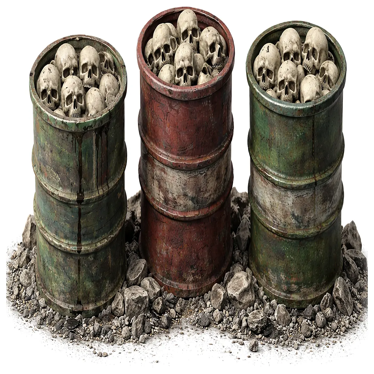 40k Skulls Bucket War Game Accessories Tactical Model Battle Box Skull Bucket Game Props