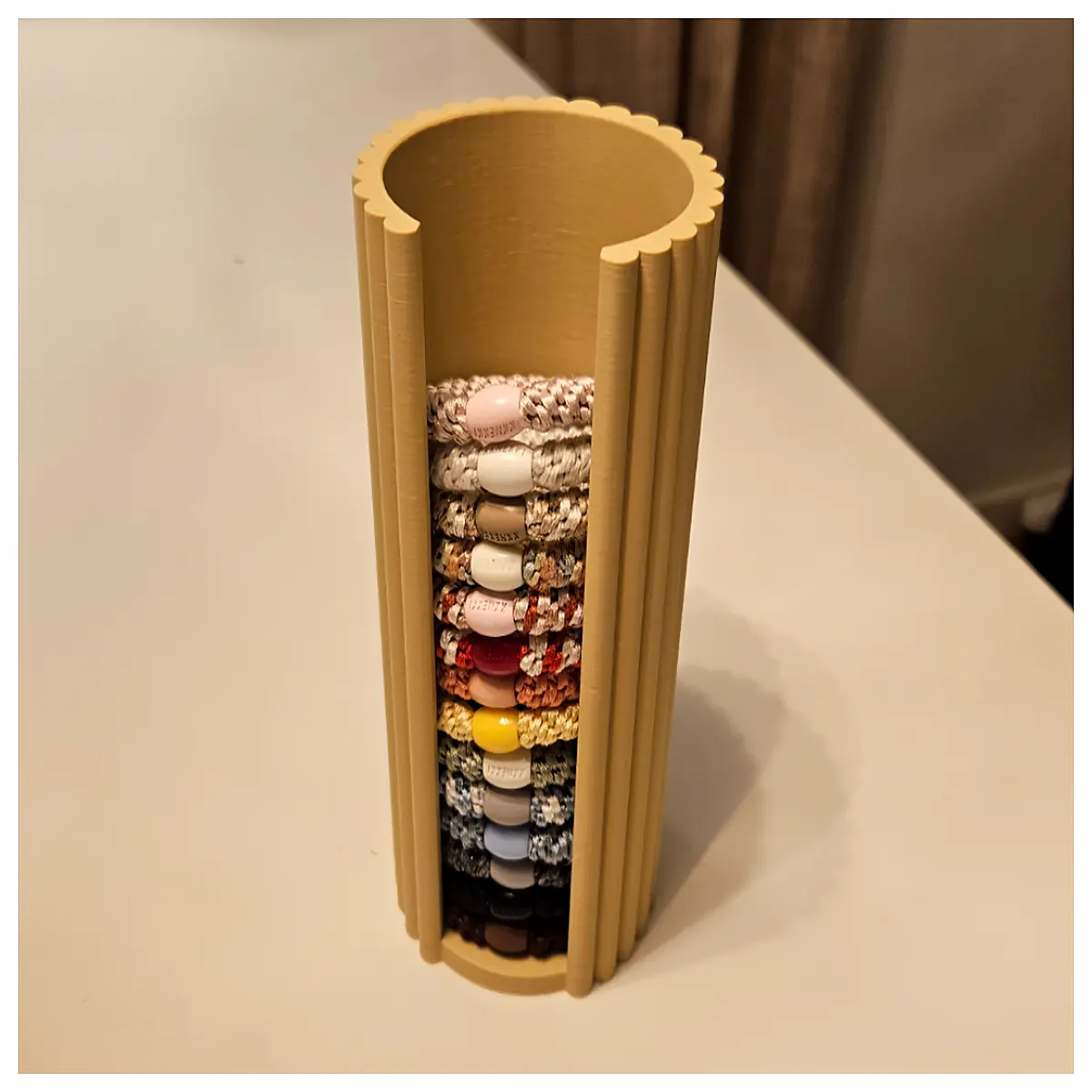 hair tie holder organizer for vanity desk elastic band storage box with lid hair accessory rack for bathroom counter