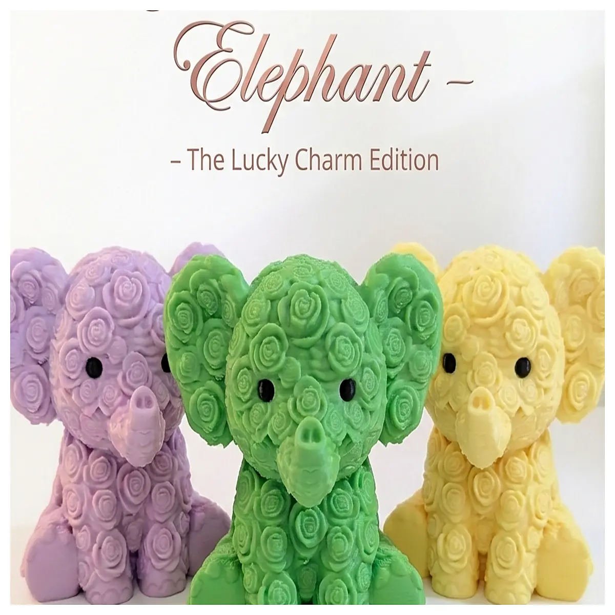 rose elephant lucky charm her friendship anniversary birthday decoration resin figurine