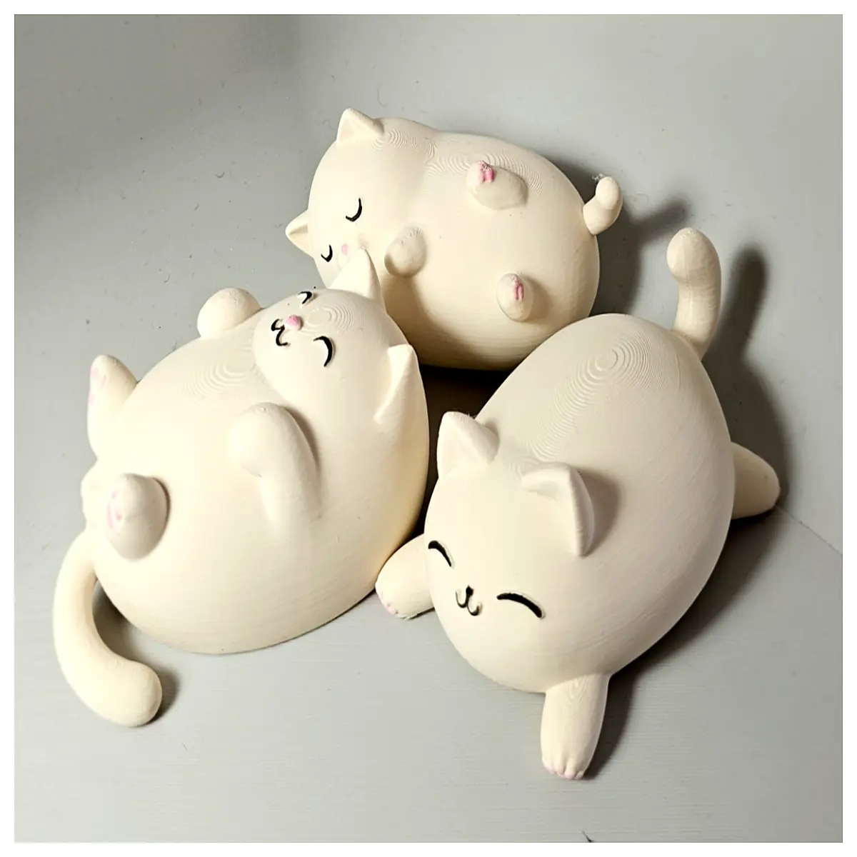 Lazy Potato Cat Figurine Creative Desktop Decoration IoT Pet Toy Cute Cat Accessory Friends Family