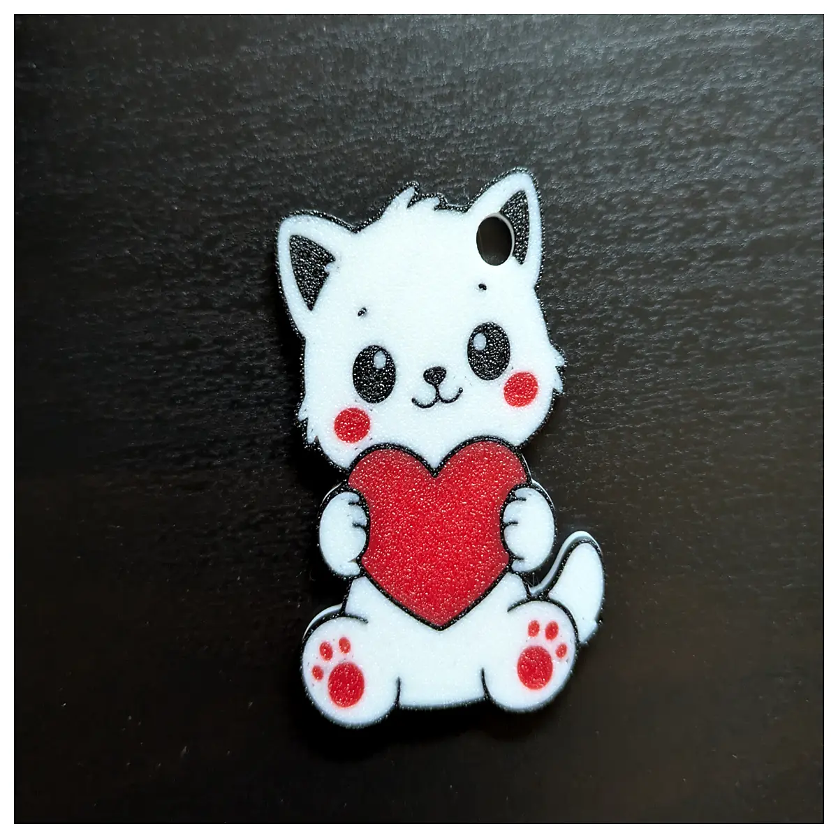 Couple Cat Keychain Romantic Gift Anniversary Present Cat Figurine Love Decor Cute Charm