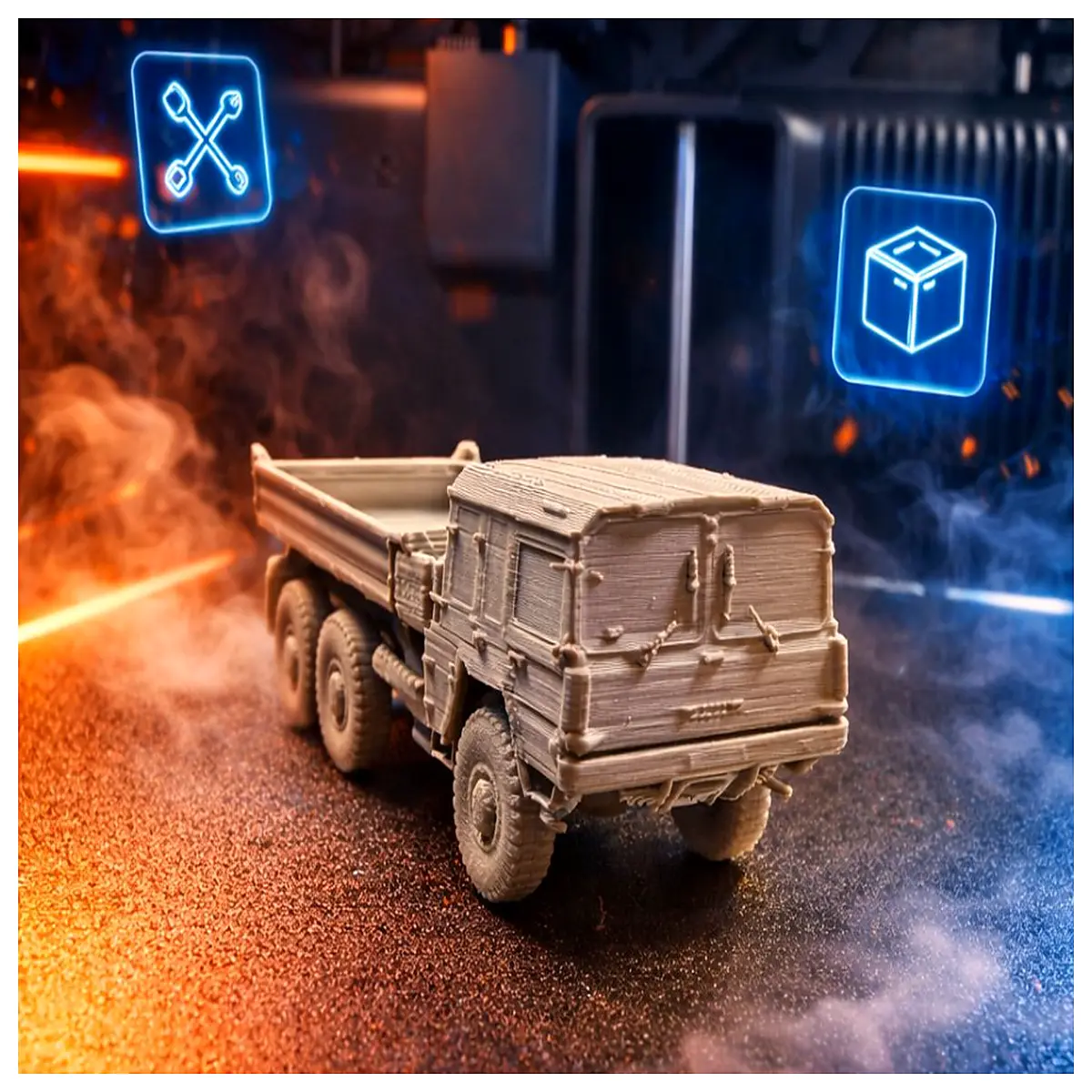 7t Self Loading Truck German Military Transport Vehicle Towing Trailer Loading Equipment Parts Transport Vehicle