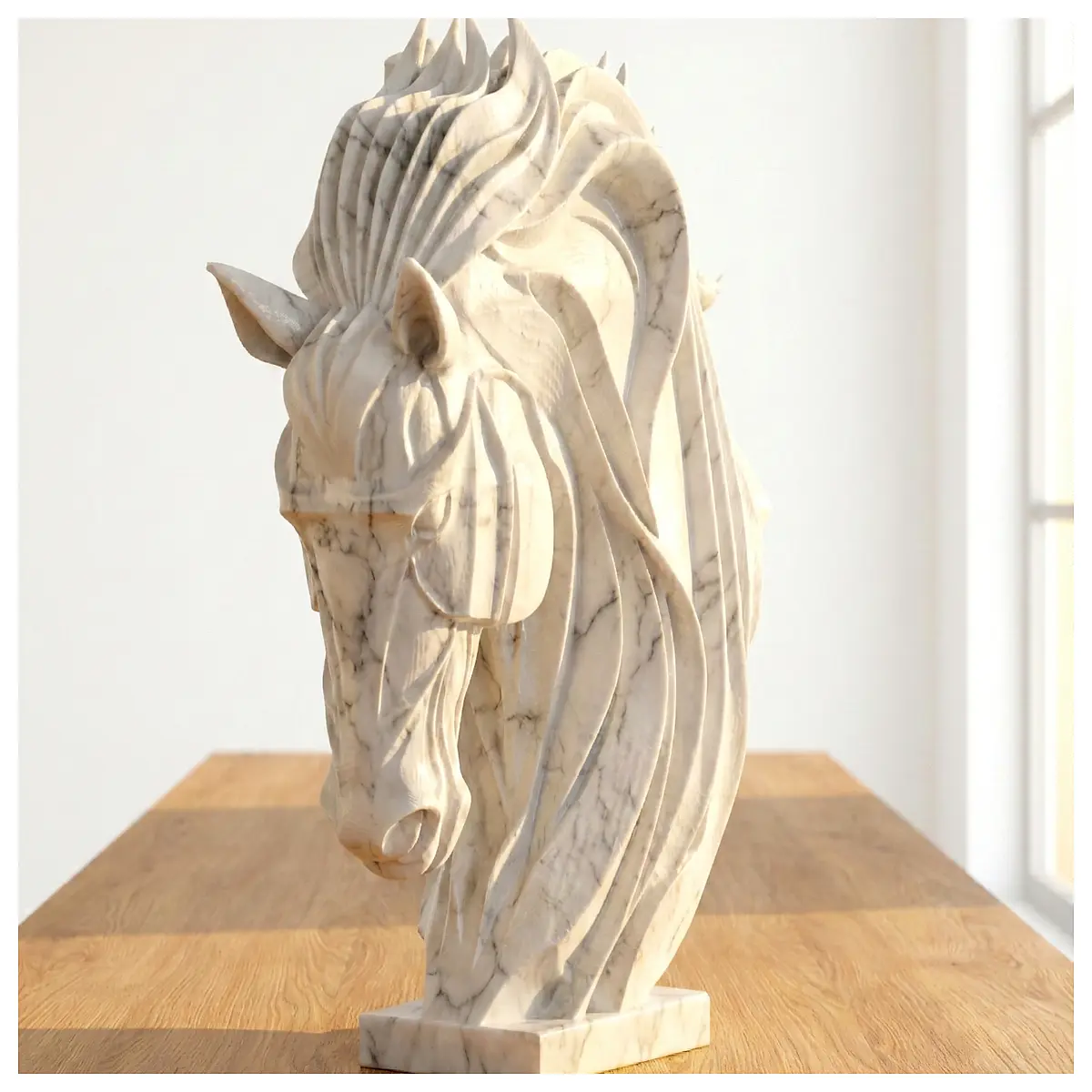 Majestic Horse Sculpture Art Statue Modern Horse Decor Piece Horse Model Decoration for Living Room Office