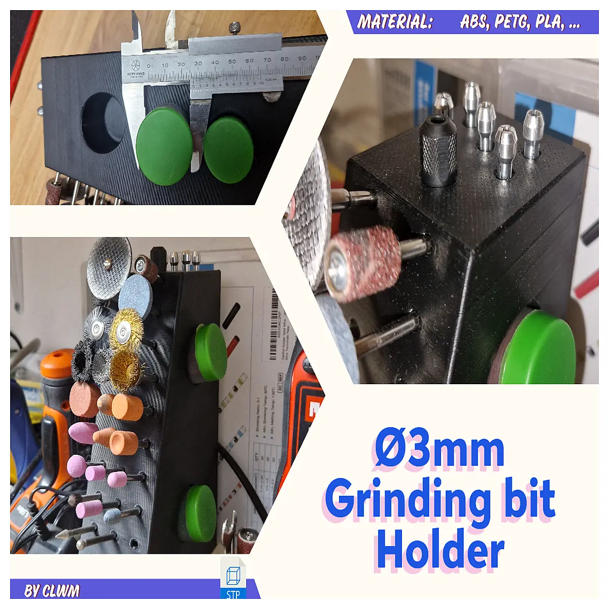 Grinding Head Holder Dremel Compatible Sandpaper Clamp Multi Function Tool Support Sandpaper Attachment Cutting Accessory Parts