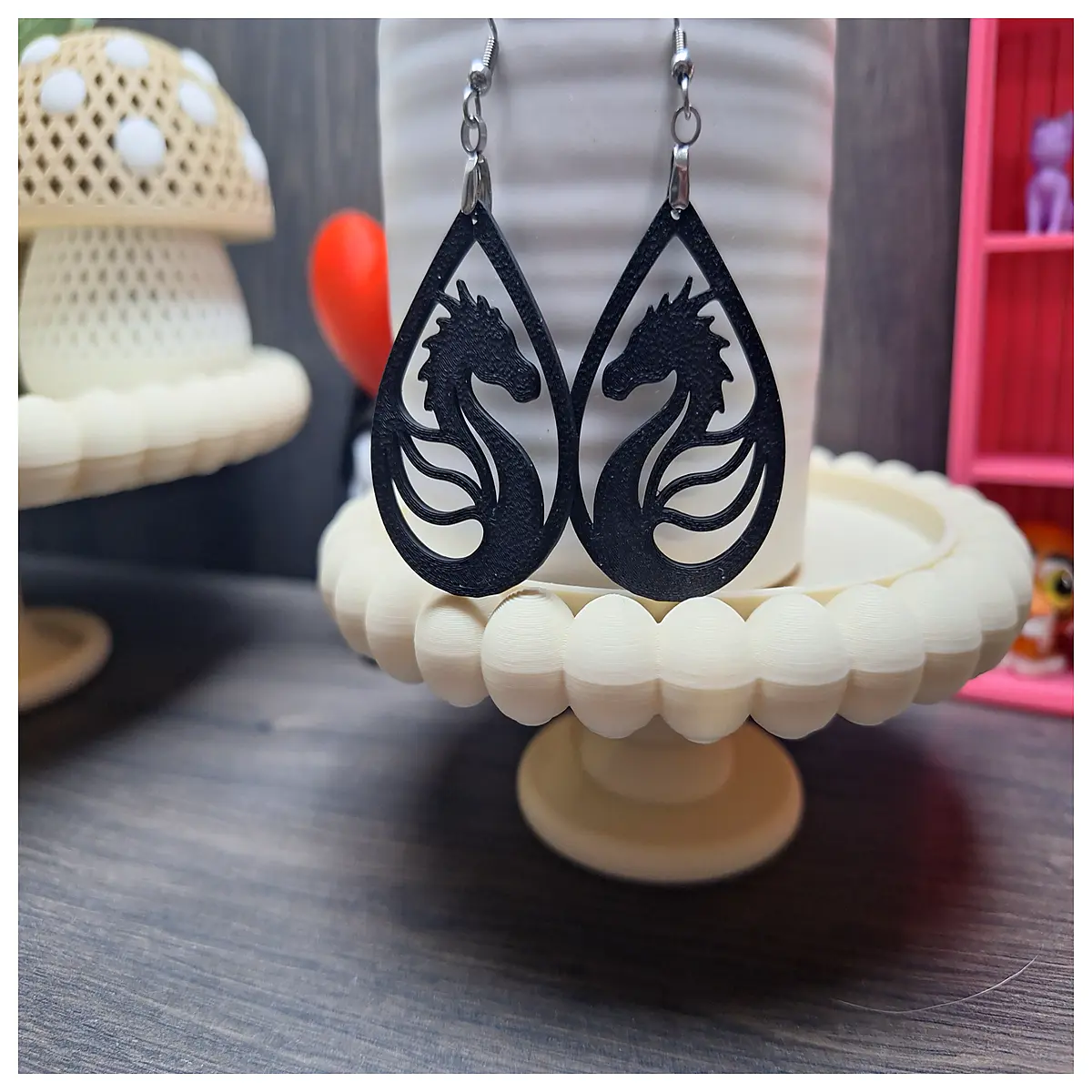 dragon earrings for women gothic jewelry punk silver charm drop dangle