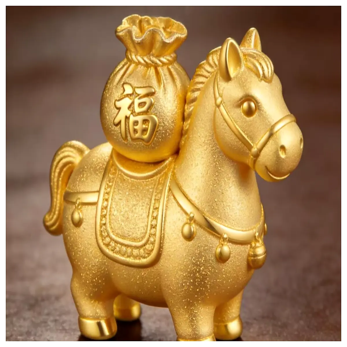 New Year Decoration Miniature Lucky Horse Figurine Year of the Horse Keyring Hanging Charm Festive Gift New Year Supplies
