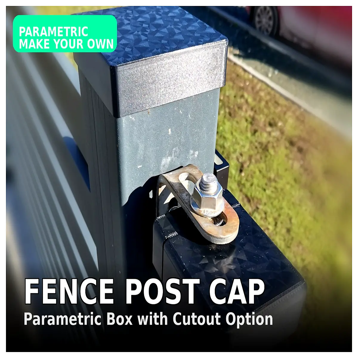 parametric fence post caps with cutouts custom decorative gate toppers for wood vinyl aluminum fencing weatherproof roof covers