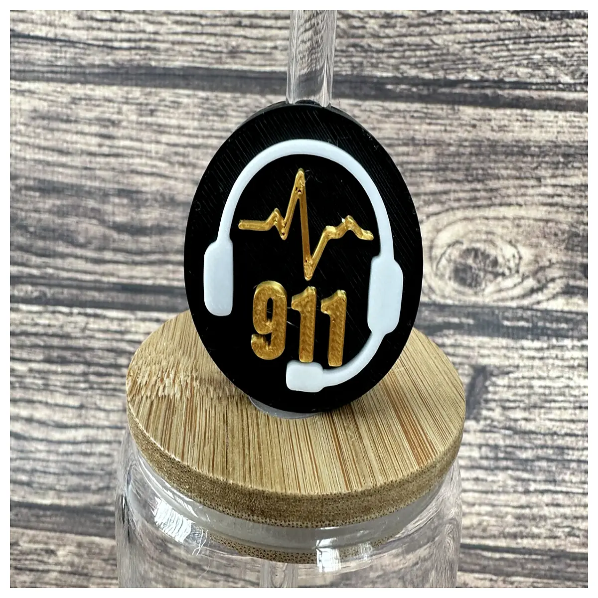 911 Dispatcher Thin Wire Sucker Decoration Emergency Responder Accessory Firefighter Supplies Decorative Ornament Equipment Parts