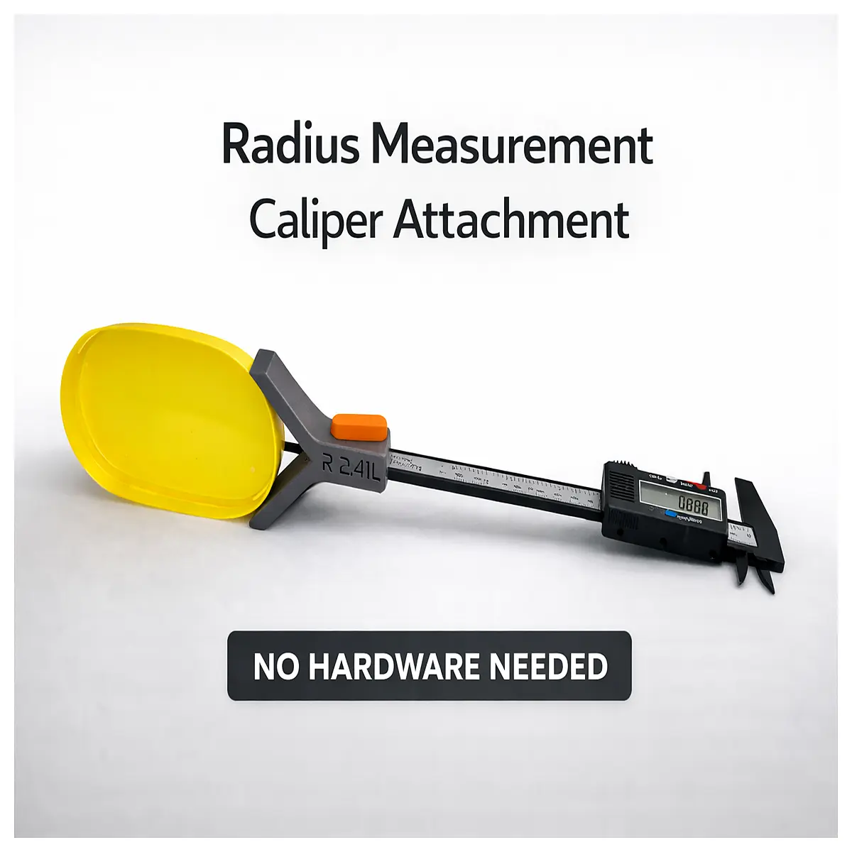 digital caliper radius gauge tool for measuring internal external arc curvature thickness precision machining