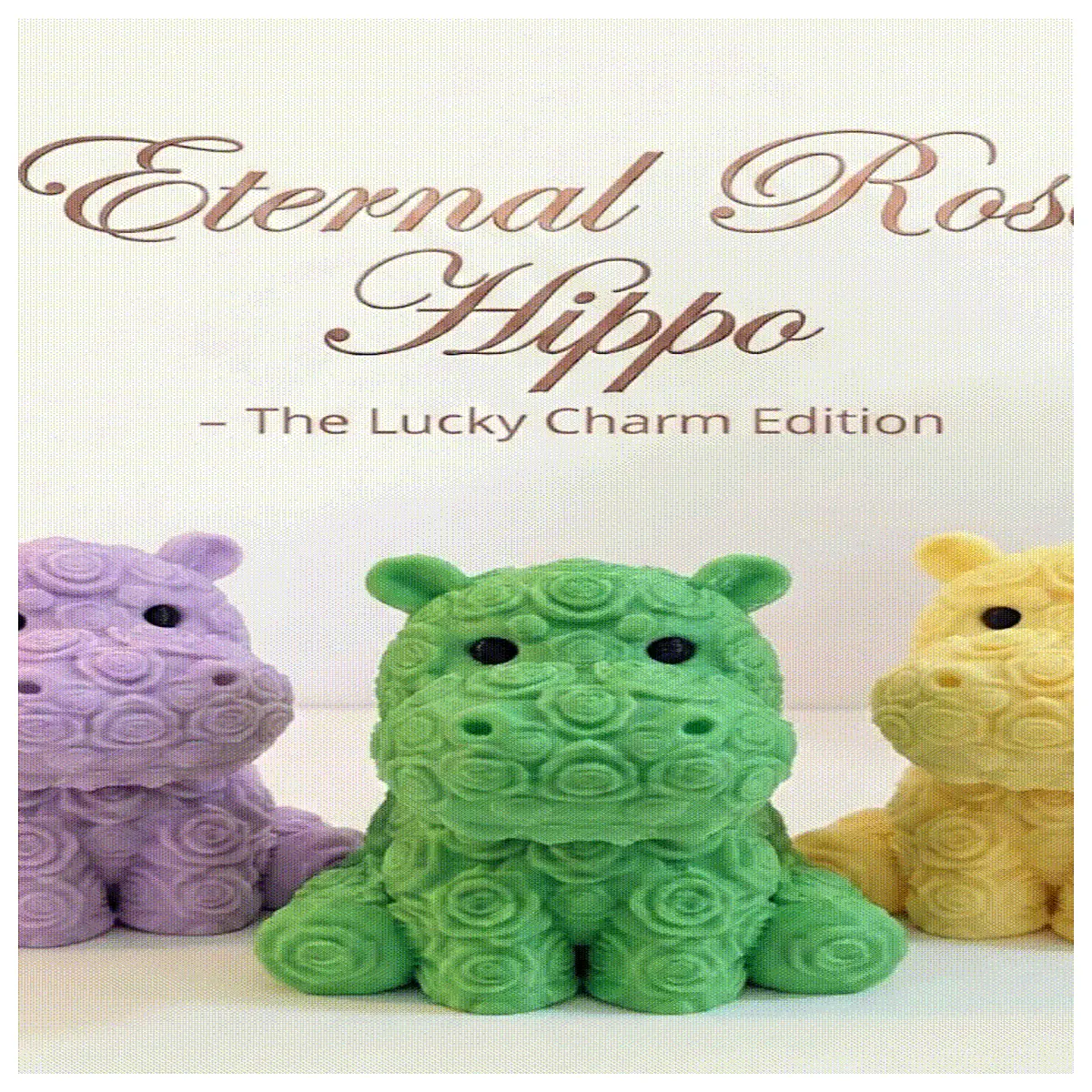 Hippopotamus Rose Enchanting Edition Forever Flower Gift Romantic Love Anniversary Artificial Flower Decoration Bouquet Gift