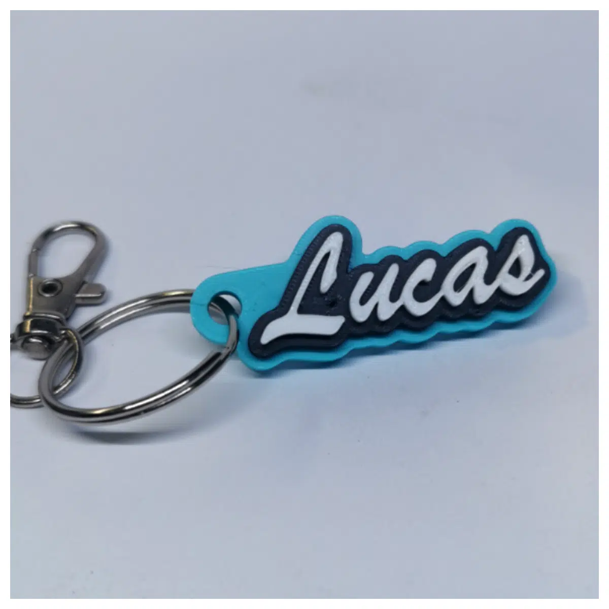 lucas keychain leather personalization men s gift custom name engraving durable metal key ring holder