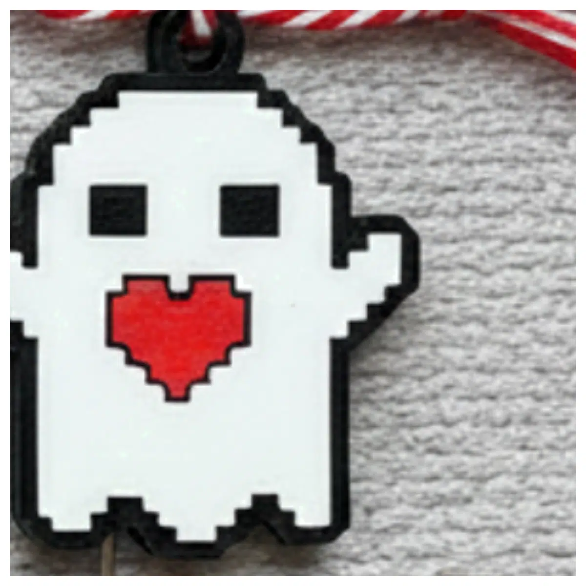 Pixel Ghost Decor Retro Game Spring Hanging Ornament 8bit Nostalgia Gift Festival Decoration