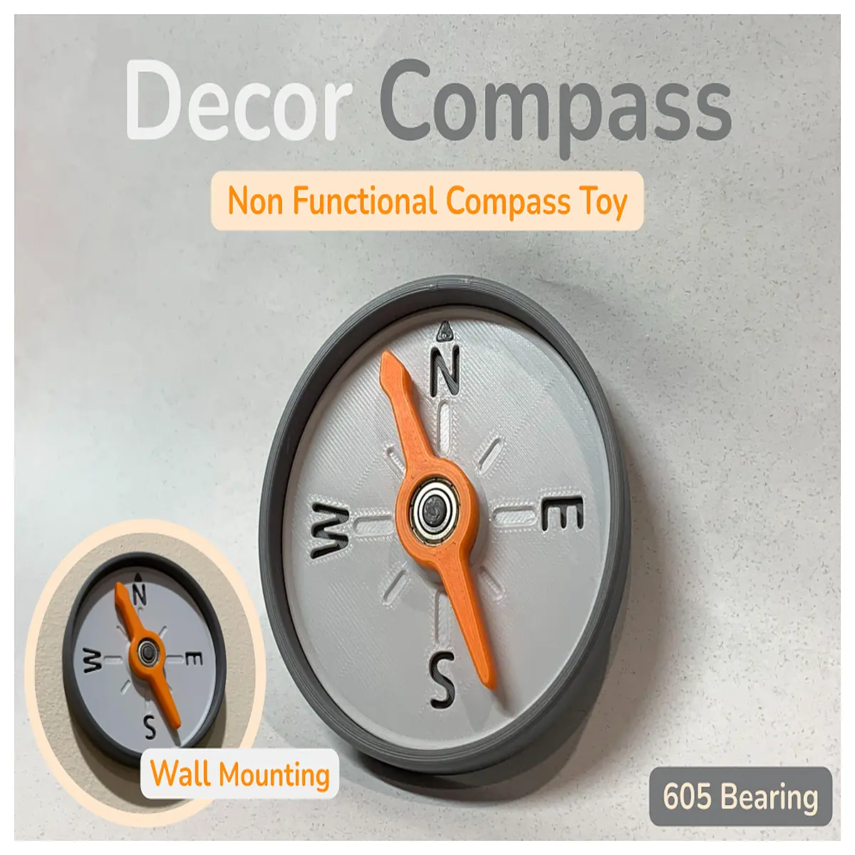 Decorative Compass Toy Indoor D cor Child Education Compass Model Toy Accessories Kids Gift