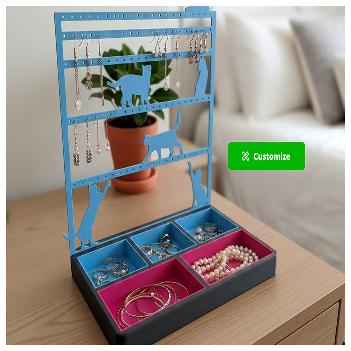 Elegant Earring Display Stand Jewelry Display Tray Desktop Display Earring Holder Simple