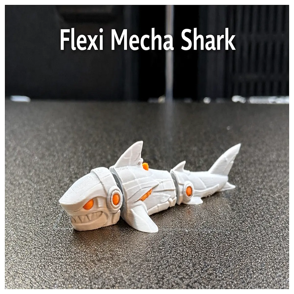 Moving Mechanical Shark Model Articulated Print in Figure Shark Toy Parts Realistic Marine Creature