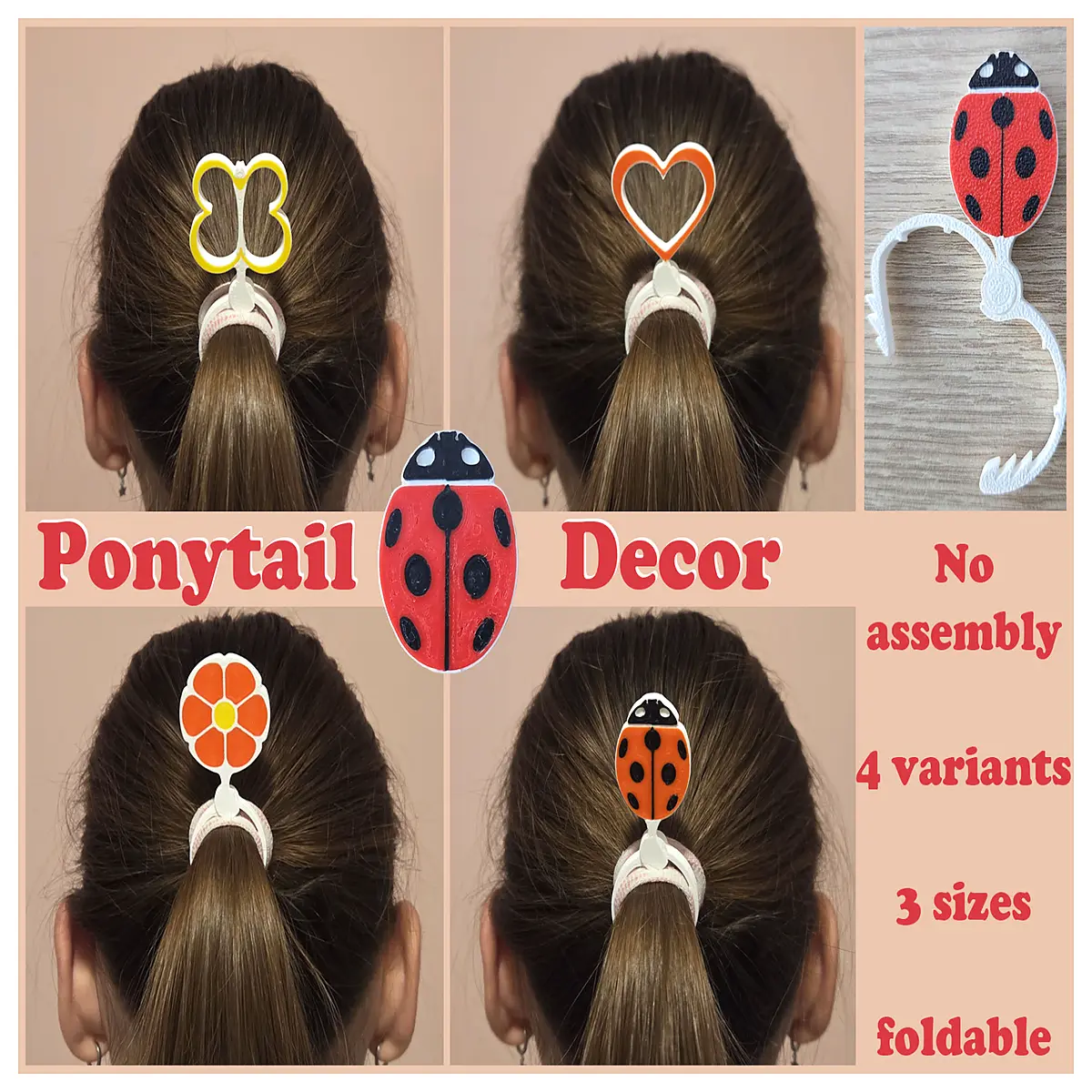 Ponytail Holder Hair Ring Girls Hair Accessories Woven Hair Coil Cute Hair Clips Decorative Hair Accessories Playful Adorable