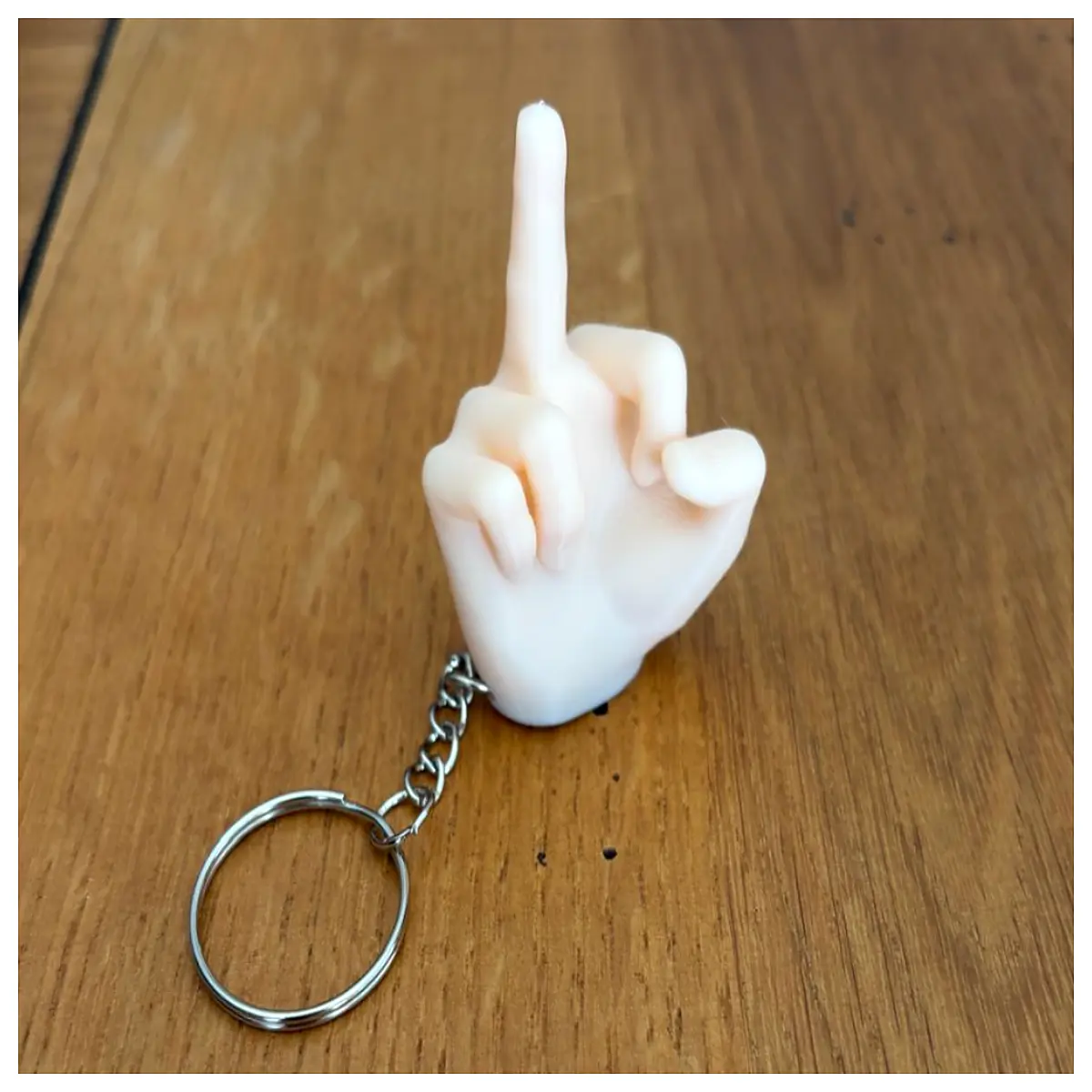 Middle Finger Keychain Car Decoration Gag Gift Auto Accessory Keyring Novelty Item Car Enthusiast Gift