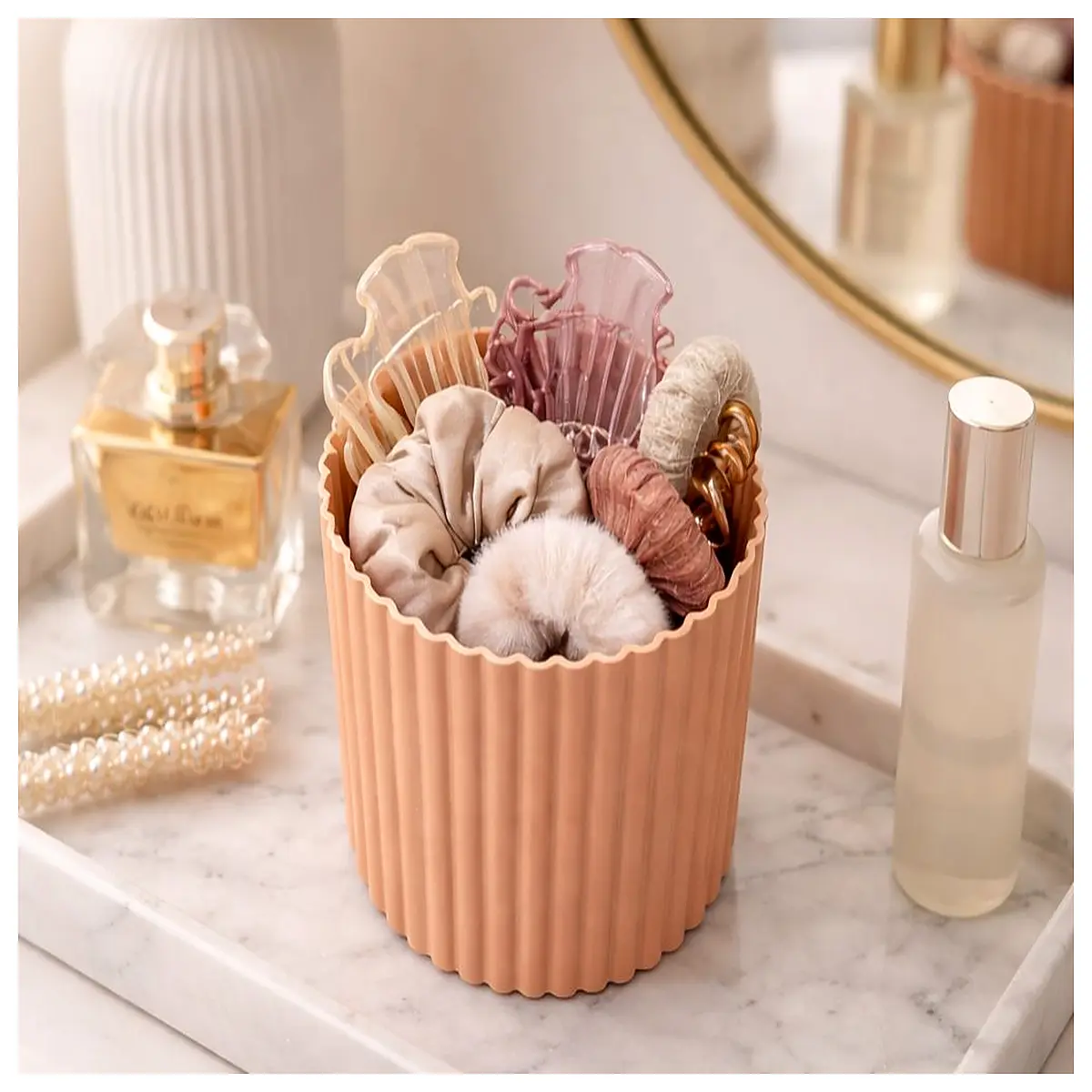 Hair Accessory Organizer Box Minimalist Design Makeup Storage Container Jewelry Holder Small Storage Compact Organizer