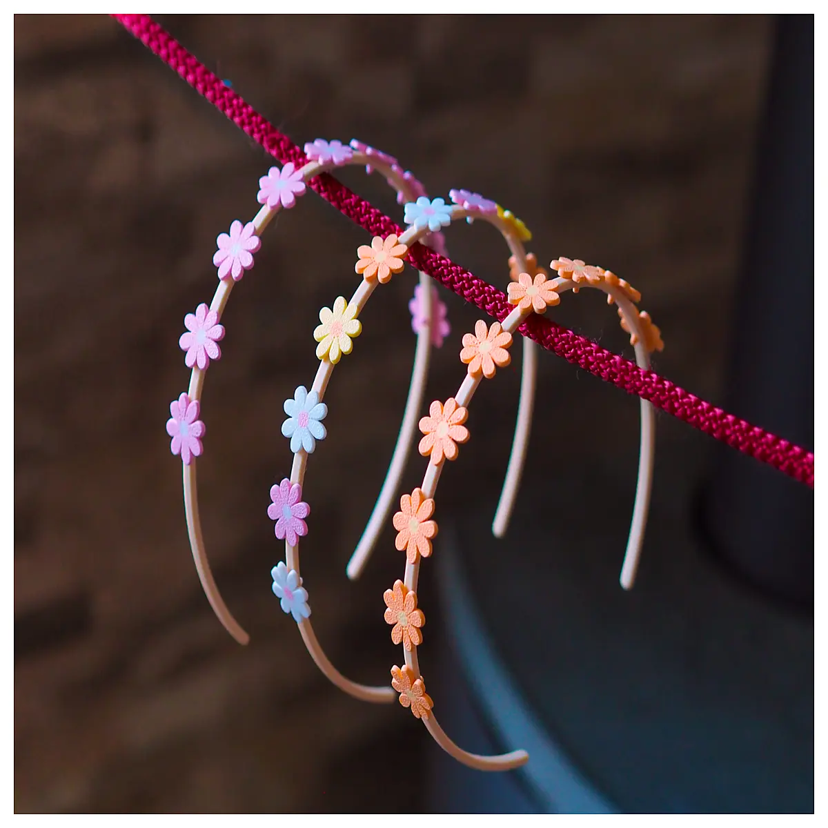 Floral Hair Accessories Women s Summer Knitted Hairband Girls Sweet Hair Tie Headband Decoration Holidays Floral Hair Ribbon