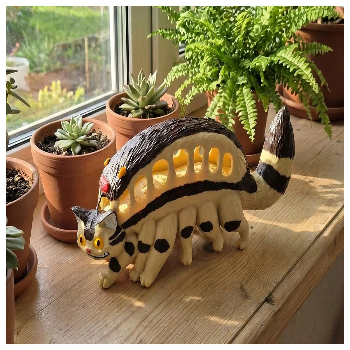 cute cat bus plush toy soft stuffed animal for kids sleep pillow gift