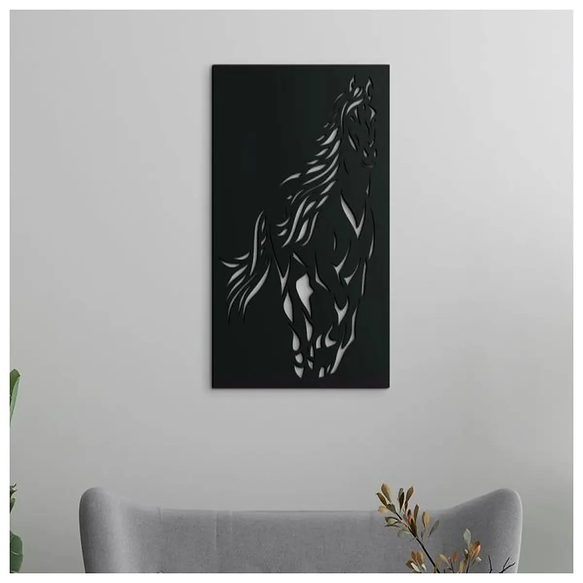 3D Wall Art Galloping Horse Mural Decor Modern Home Wall Art Decorative Wall Panels Creative Wall Stickers