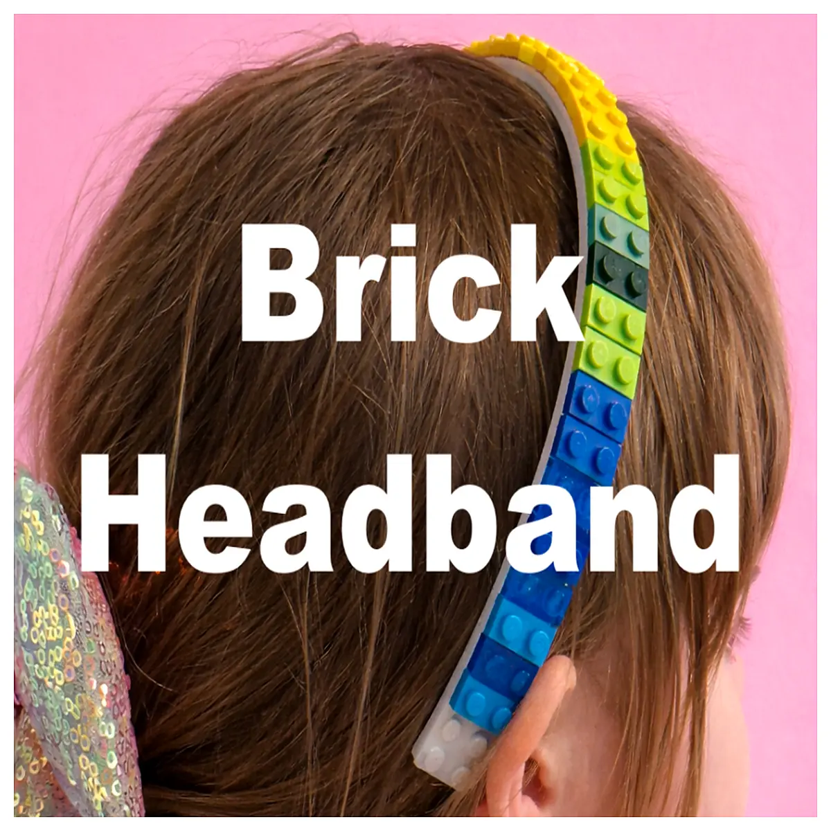 kids building block headband hair clip set educational toy for girls boys messy bun organizer