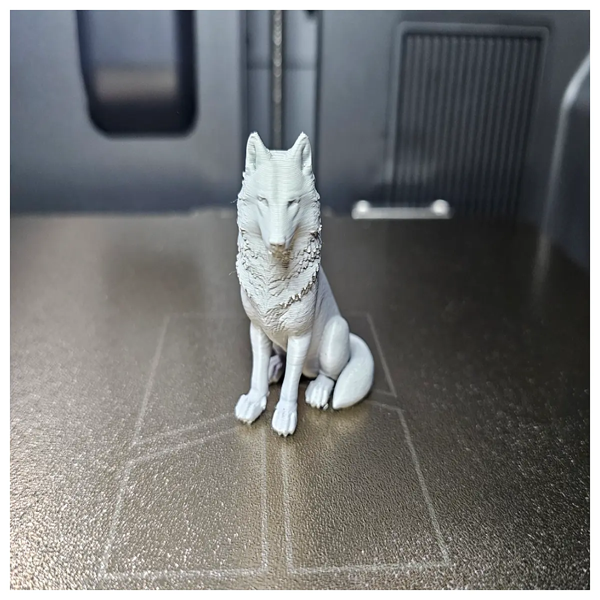 Sitting Wolf Model Toy Child Animal Figure Animal Blocks Sitting Wolf Learning Cognition Gift Collectible
