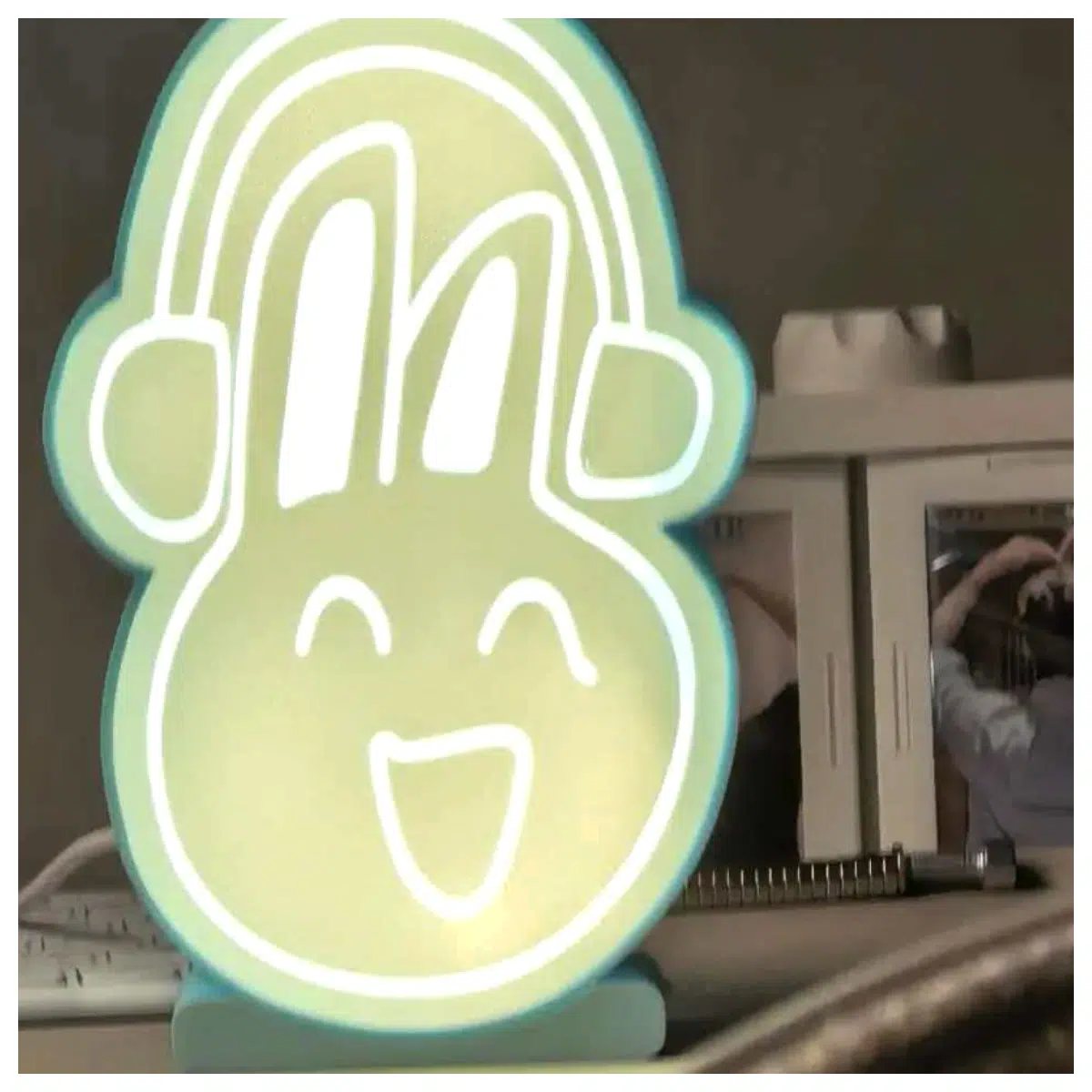 cute bunny night for kids room soft bedside rechargeable usb charging sleep aid for baby nursery decor