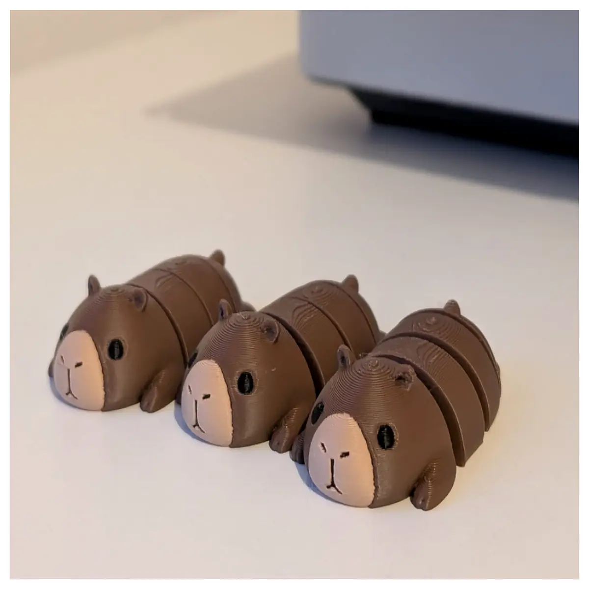 Mini Capybara Movable Joint Toy Cute Animal Figure Kids Birthday Gift Small Pet Accessory Animal Figures Parts