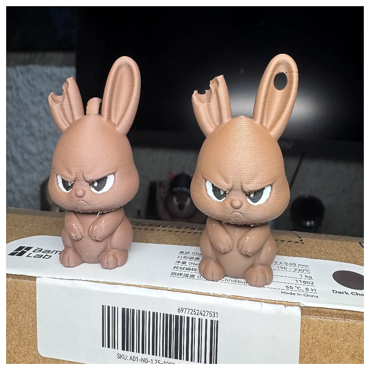Irritable Chocolate Rabbit Keychain Cute Animal Souvenir Mini Decoration Girlfriend Friend Adorable Present