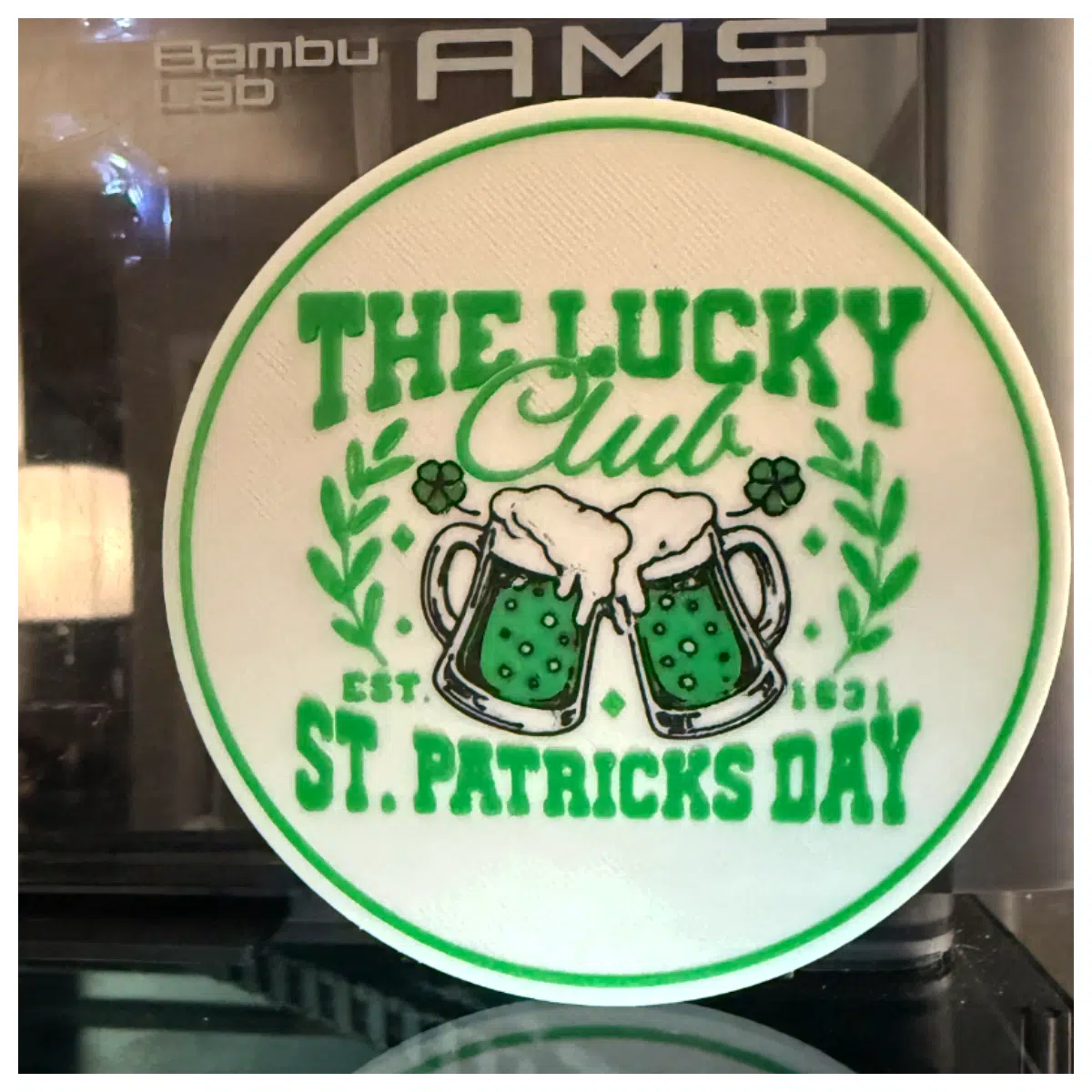 Fu Club St Patrick s Day Coasters Festive Decoration Party Supplies Desktop Ornament Lucky Coasters