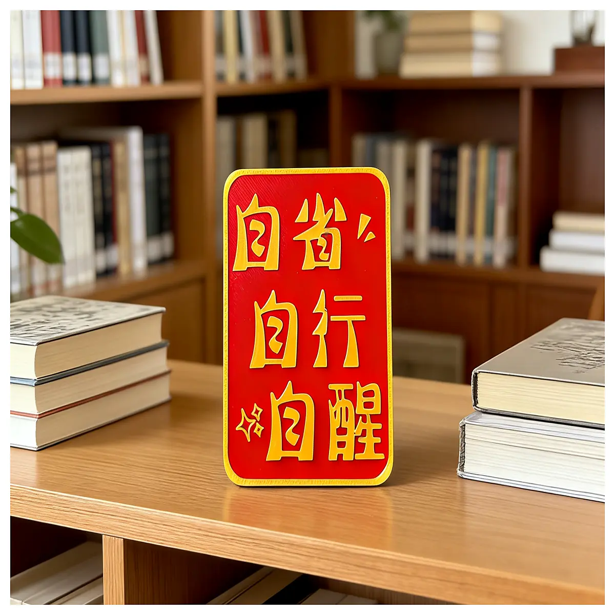 Self Reflection Desktop Decor Office Study Motivation Plaque Boost Productivity Enhance Mood Personal Growth Positive Mindset