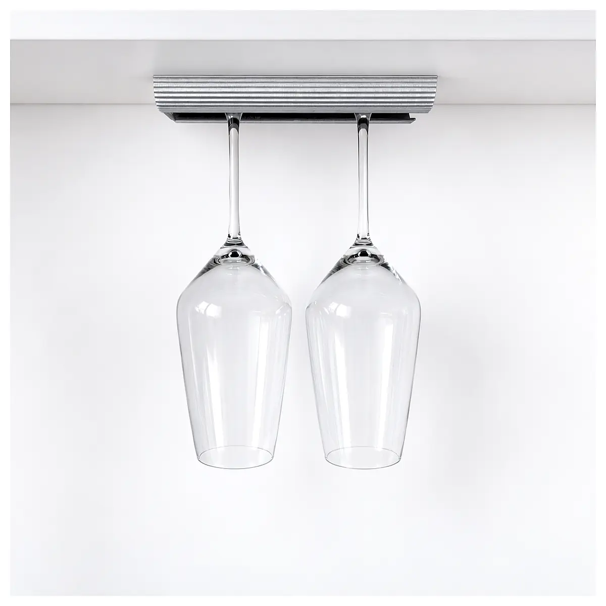 modern stemware rack for wine glasses contemporary bar storage organizer sleek glass holder for kitchen counter or cabinet