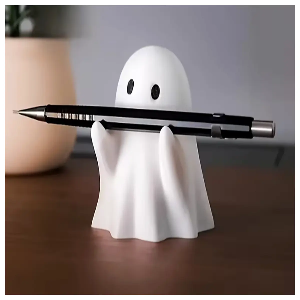 Mini Ghost Pencil Holder Creative Desktop Decoration Ghost Pen Cup Office Learning Accessory Ghost Holder Parts