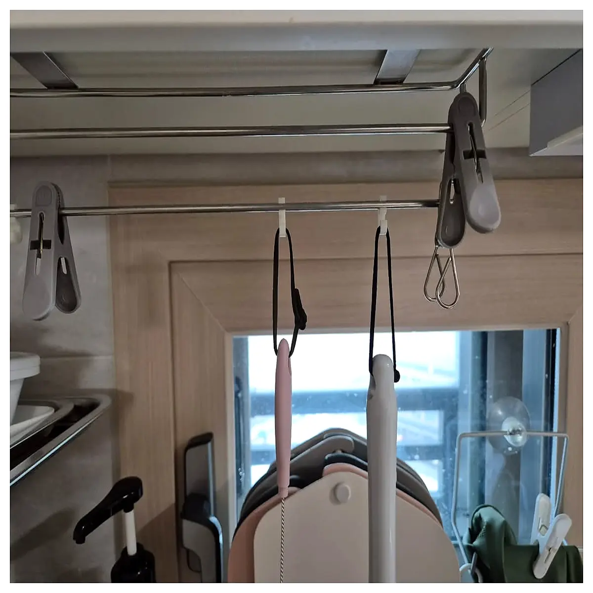 Kitchen Hooks Wall Mounted Storage Stainless Kitchen Decor Hanging Accessories Parts Attachments
