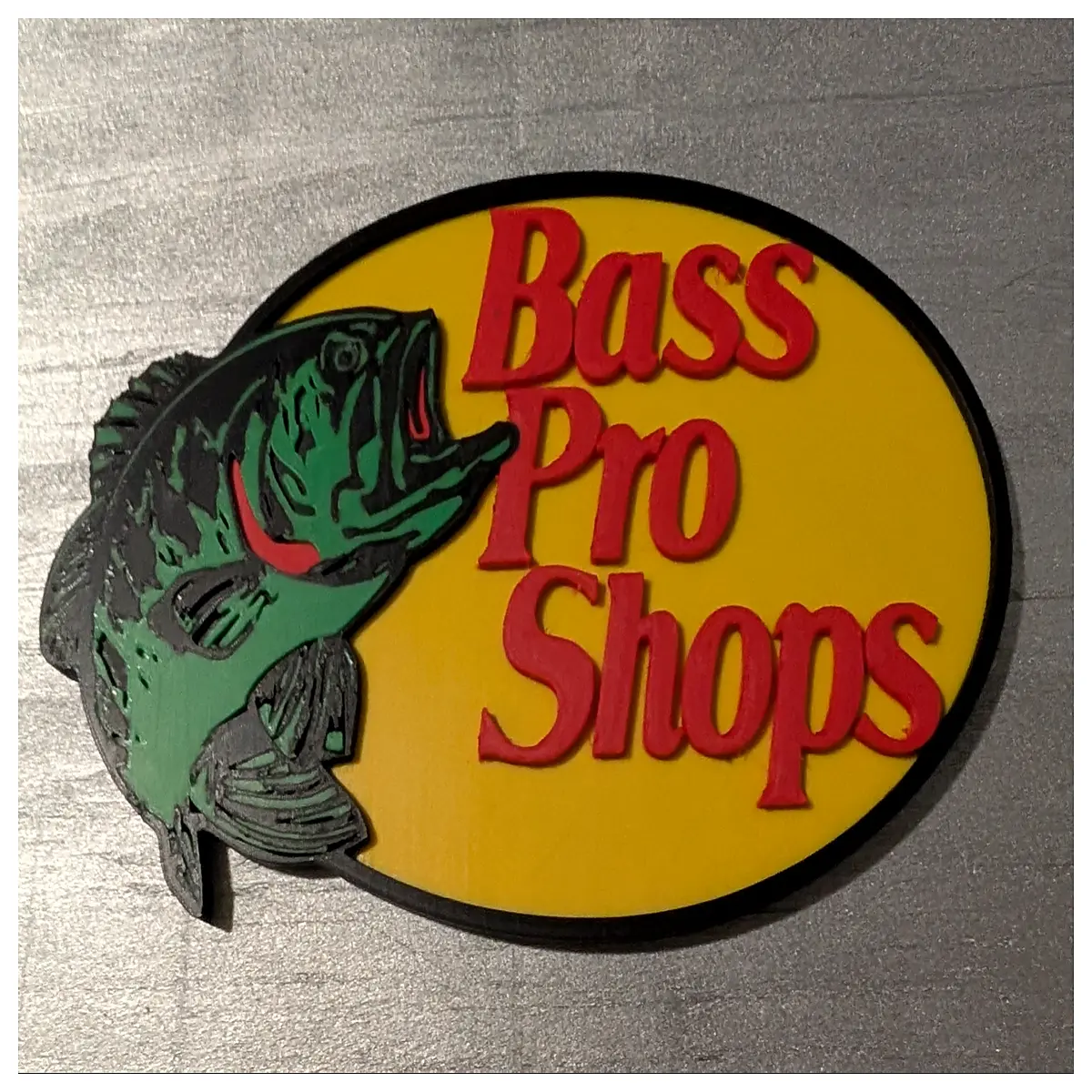 bass pro shops sign outdoor weatherproof metal hanging plaque for garage shed cabin decor fishing hunting gift