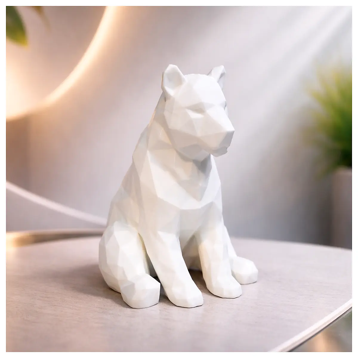 Sitting Brown Bear Model Low Poly Animal 3D Animal Toy Pet Decoration Bear Plush
