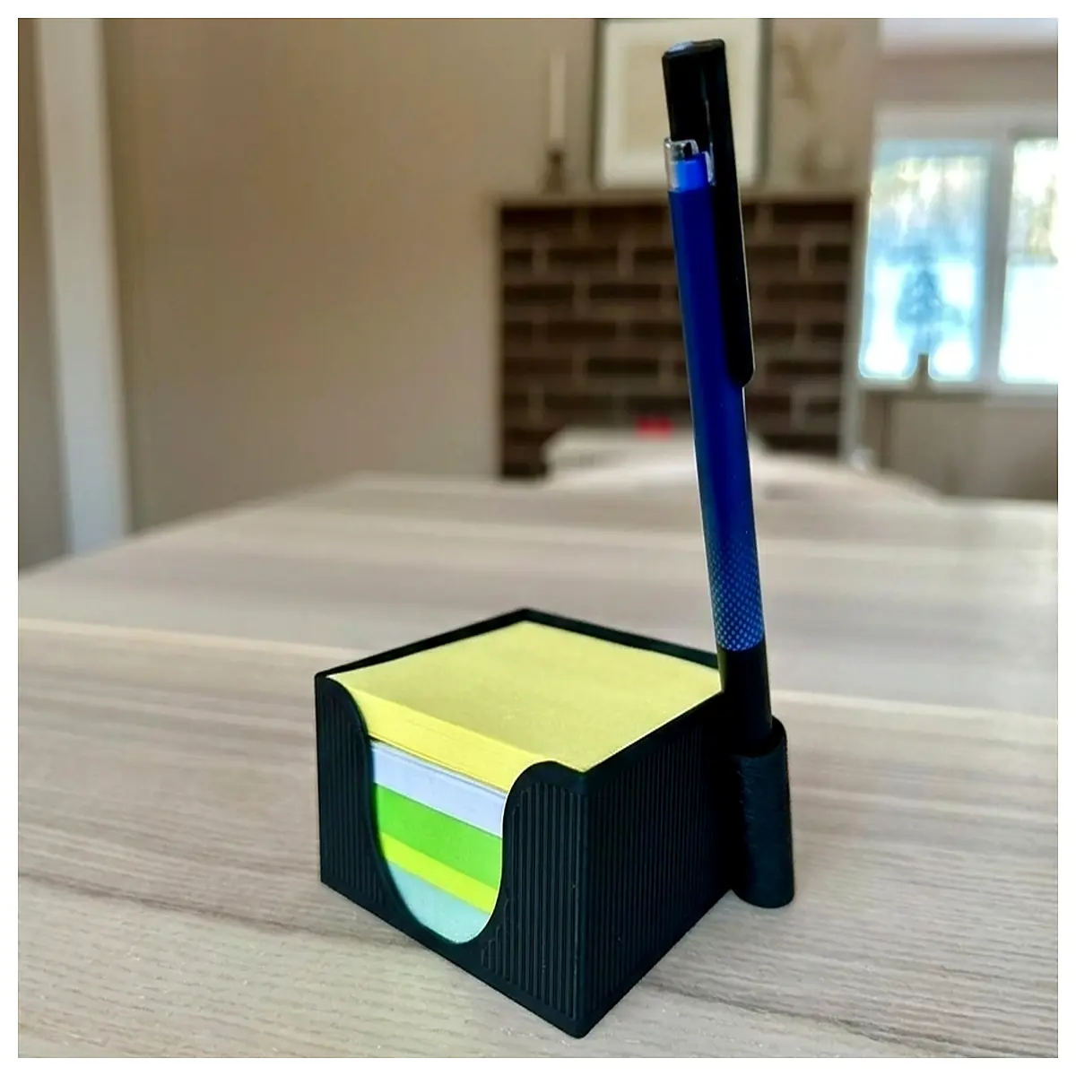 Sticky Note Holder Desk Organizer Pen Stand Paper Dispenser Creative Display Stand Multi Function Stationery Accessory