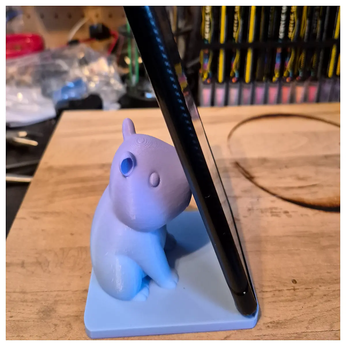 Capybara Phone Stand Desktop Car Mount Adjustable Angle Phone Holder Mobile Stand Accessory Phone Support