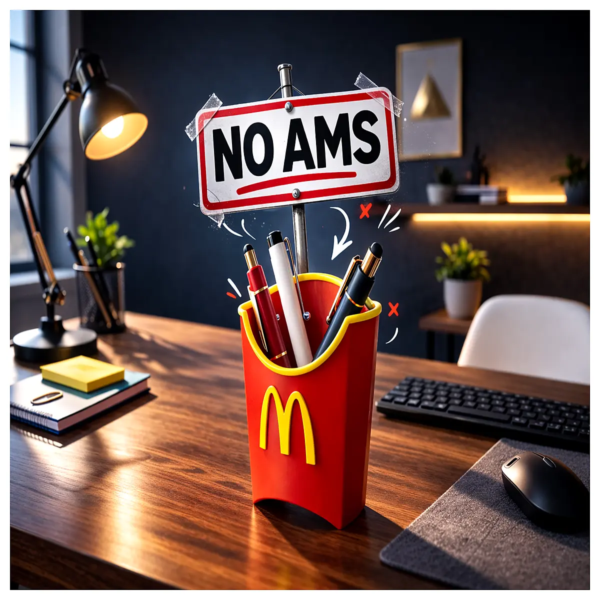 French Fry Pencil Holder Creative Desktop Decoration Snack Storage Box Food Shape Shelf Multi functional Small Decoration
