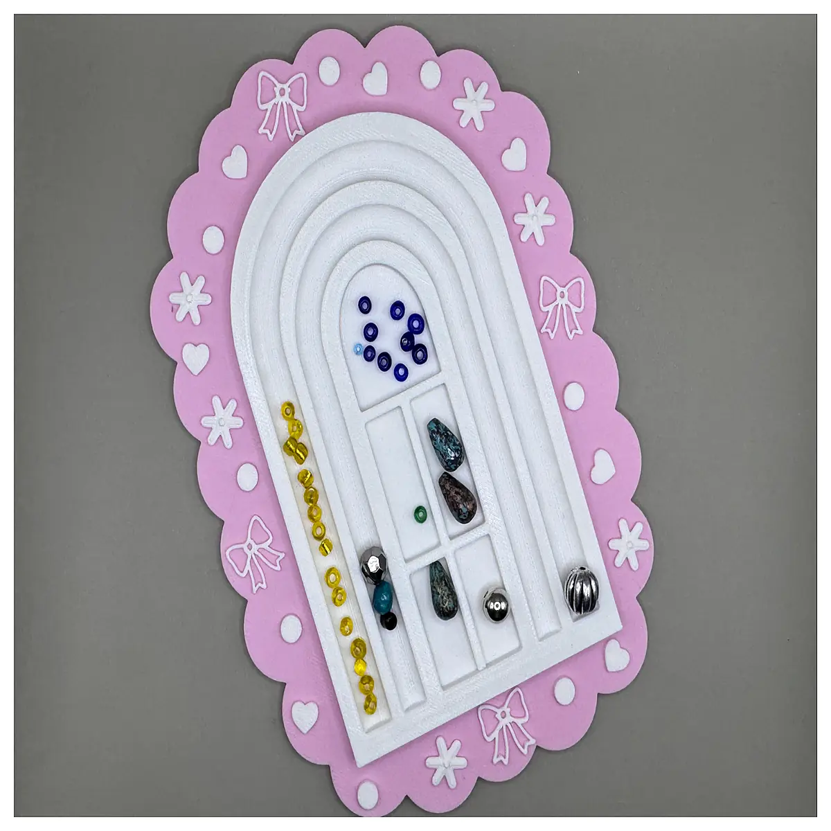 Rainbow Bow Flower Bead Tray Festival Decoration Birthday Gift Wedding Dessert Display Creative Serving Tray