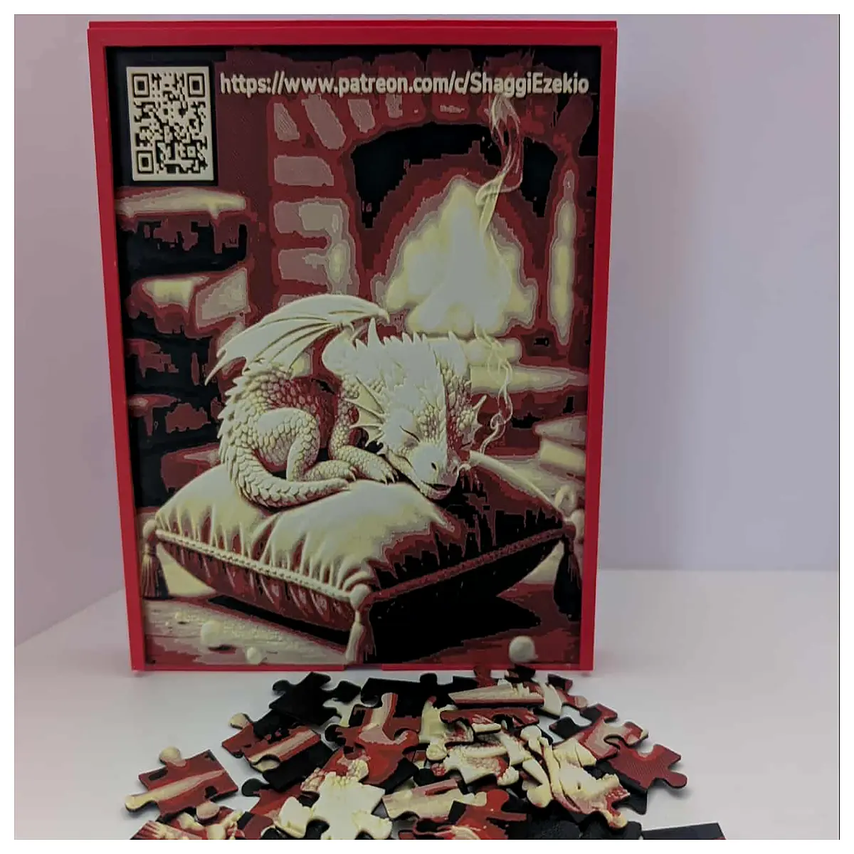 Sleepy Cute Young Dragon Puzzle 49pcs Educational Toy Kids Puzzle Game for Early Learning