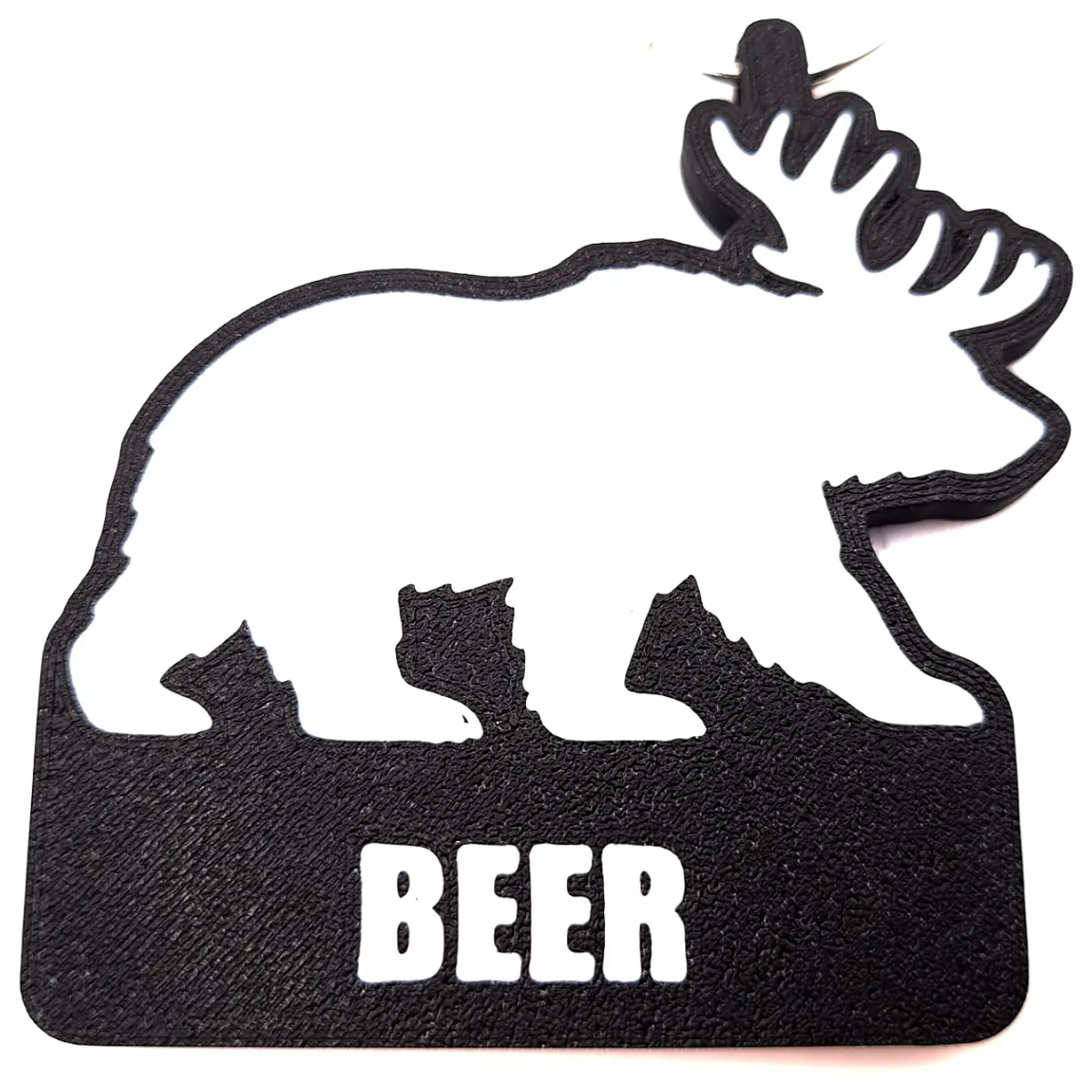 Beer Keychain Bear Deer Design Drink Accessory Small Gift Beer Lovers Memorial Keepsake