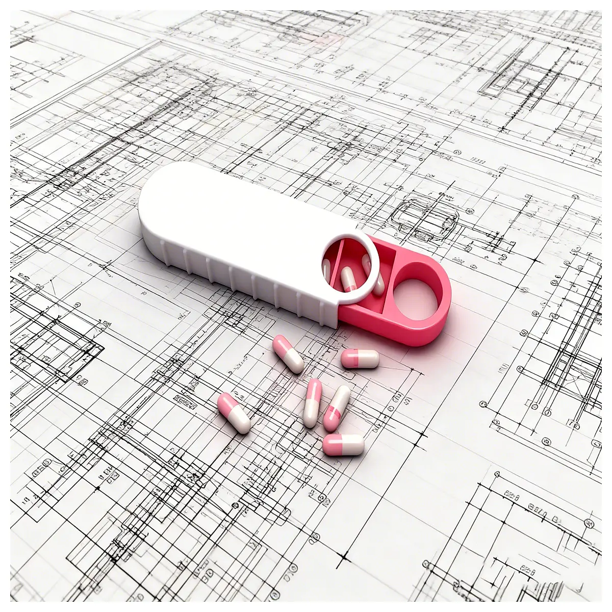 pull out medicine organizer box for daily pills storage travel case with compartments