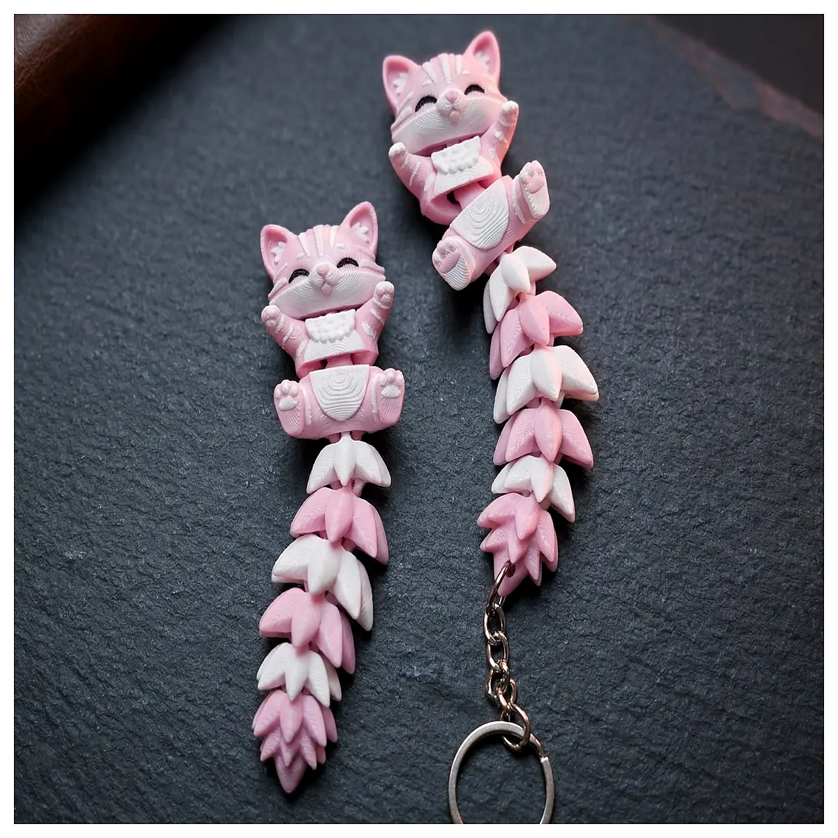 Plush Tail Cat Toy Cute Active Kitten Keychain Pet Accessory Charming Cat Decoration Cat Treat Hook