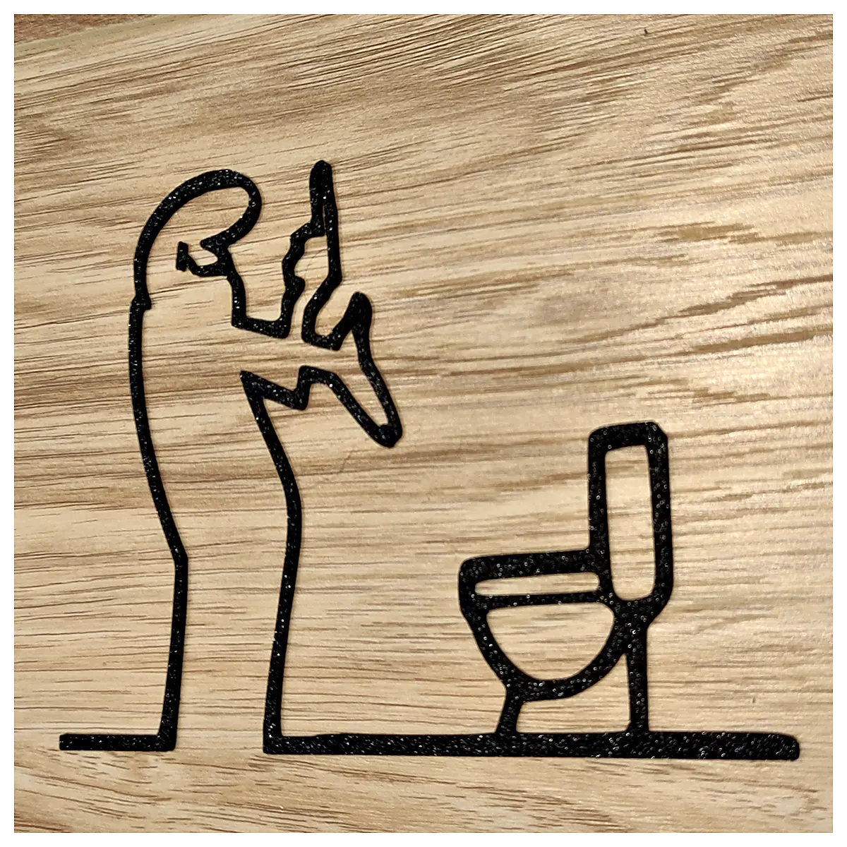 Toilet Door Sign Decor Bathroom Personalization Hanging Washroom Wall Decor Creative Toilet Accessories