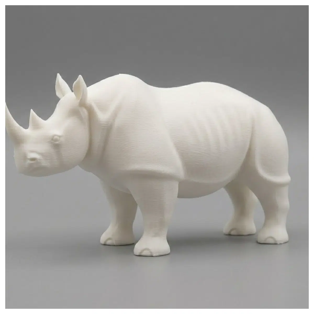 Minimalist Rhinoceros Sculpture Modern Home Decor Living Room Accent Art Figurine Desk Placement Simple Design