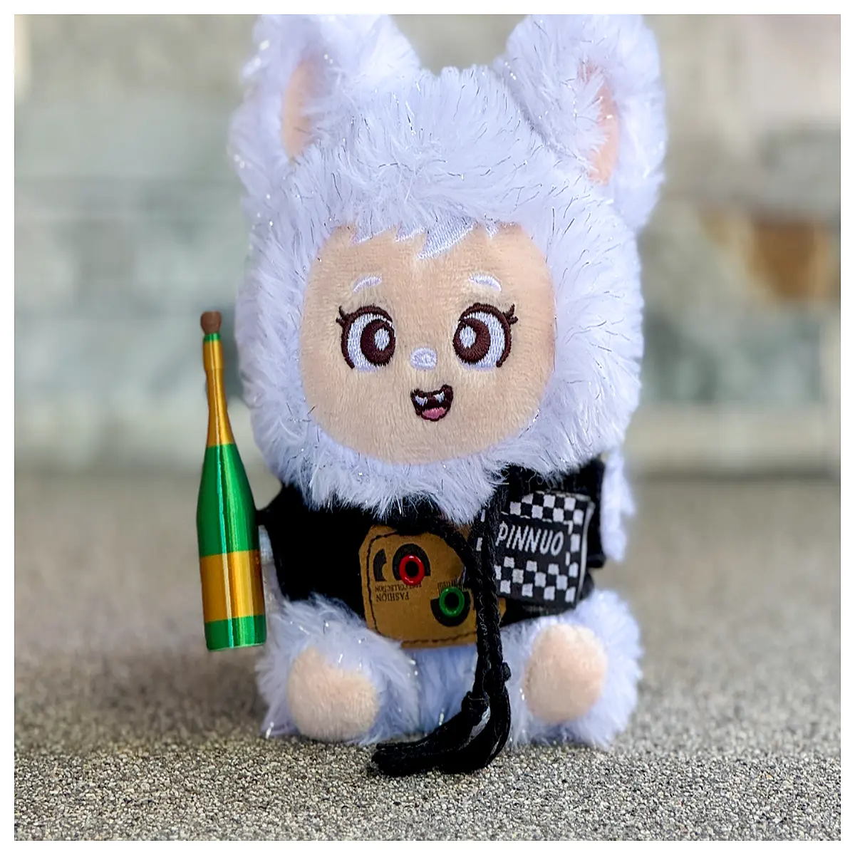 Champagne Bottle Plush Toy 17cm Realistic Doll Festive Gift Party Decoration Cute Animal Figure Kids Toy