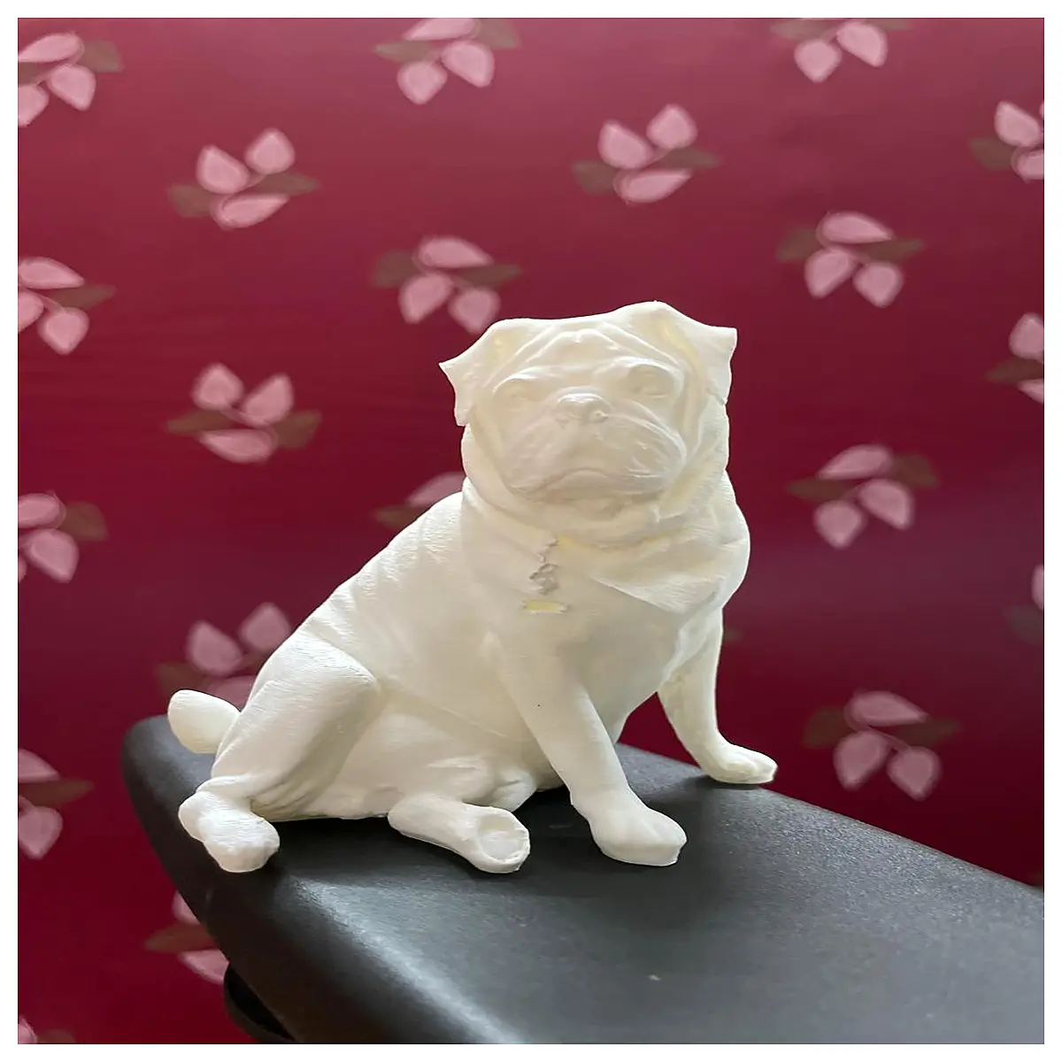 bruno the pug dog figurine cute cartoon character statue home office desk decoration collectible friends