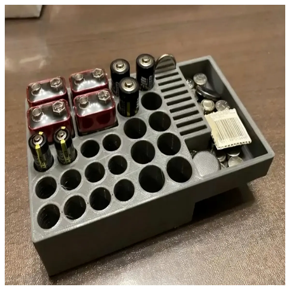 universal battery holder box with switch for aa aaa d c cells portable storage case organizer